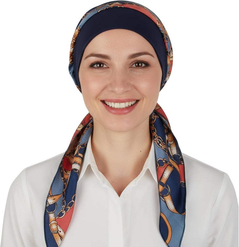 FADACHY Chemo Headwear for Women,Chemo Caps Lightweight for Summer with Head Scarf,Silky Soft Hair Turbans Fashion - Image 1